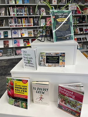 A display with books.